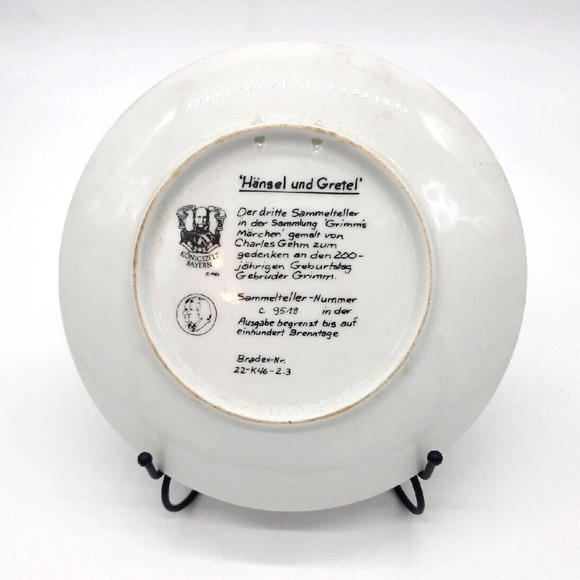 Vintage Konigszelt Bayern 1982 Hansel & Gretel Numbered Collectors Plate Germany - Picture 4 of 5